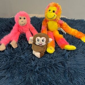 Fiesta Colorful Plush Monkey Set